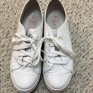 White Deltan platform sneakers